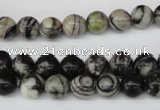 CRO105 15.5 inches 8mm round black water jasper beads wholesale