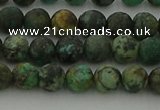 CRO1051 15.5 inches 6mm round matte African turquoise beads