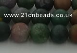 CRO1083 15.5 inches 10mm round matte Indian agate beads wholesale