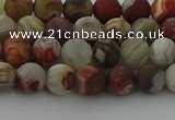 CRO1091 15.5 inches 6mm round matte laguna lace agate beads