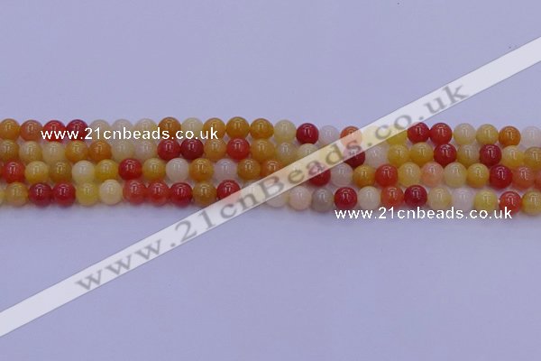 CRO1161 15.5 inches 6mm round golden silk jade beads wholesale