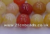 CRO1164 15.5 inches 12mm round golden silk jade beads wholesale