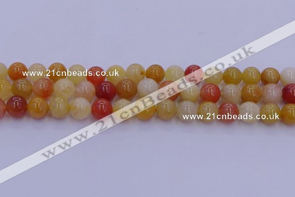 CRO1164 15.5 inches 12mm round golden silk jade beads wholesale