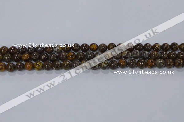 CRO1171 15.5 inches 6mm round fire lace opal gemstone beads