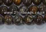 CRO1172 15.5 inches 8mm round fire lace opal gemstone beads