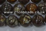 CRO1174 15.5 inches 12mm round fire lace opal gemstone beads