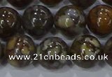 CRO1175 15.5 inches 14mm round fire lace opal gemstone beads