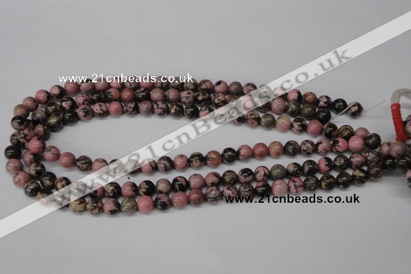 CRO121 15.5 inches 8mm round rhodonite gemstone beads wholesale