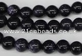 CRO129 15.5 inches 8mm round blue goldstone beads wholesale