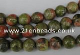 CRO131 15.5 inches 8mm round unakite gemstone beads wholesale