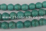 CRO133 15.5 inches 8mm round synthetic turquoise beads wholesale