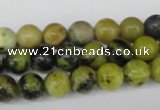 CRO134 15.5 inches 8mm round yellow turquoise beads wholesale