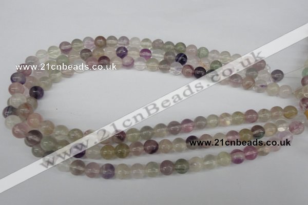 CRO135 15.5 inches 9mm round fluorite gemstone beads wholesale