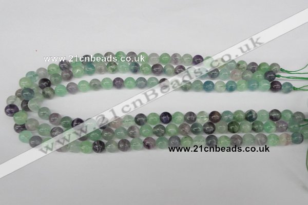 CRO136 15.5 inches 8mm round fluorite gemstone beads wholesale