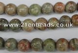 CRO138 15.5 inches 8mm round Chinese unakite beads wholesale