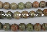 CRO138 15.5 inches 8mm round Chinese unakite beads wholesale