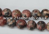 CRO180 15.5 inches 10mm round red leopard skin jasper beads wholesale