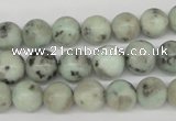 CRO189 15.5 inches 10mm round sesame jasper beads wholesale