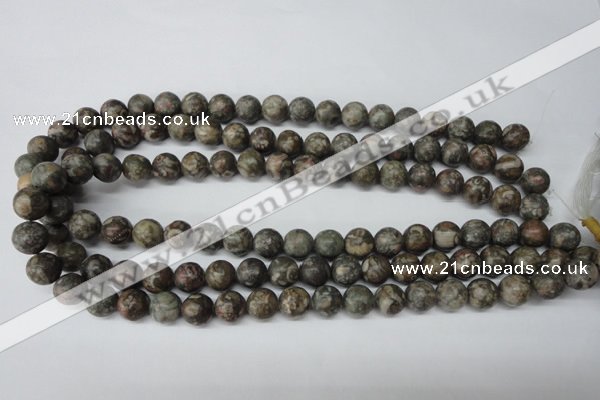 CRO195 15.5 inches 10mm round Chinese leopard skin jasper wholesale