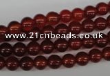 CRO20 15.5 inches 6mm round red agate gemstone beads wholesale