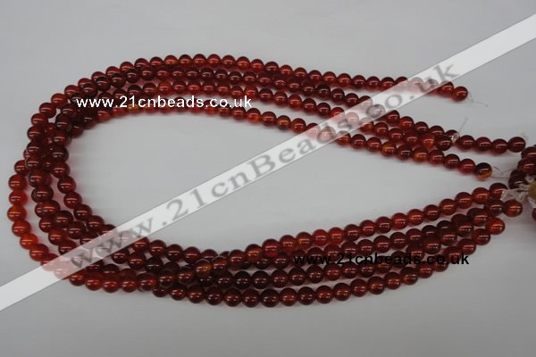 CRO20 15.5 inches 6mm round red agate gemstone beads wholesale