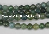 CRO22 15.5 inches 6mm round moss agate gemstone beads wholesale