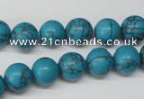 CRO226 15.5 inches 10mm round synthetic turquoise beads wholesale