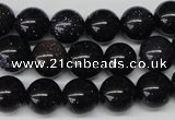 CRO229 15.5 inches 10mm round blue goldstone beads wholesale