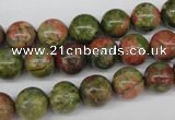 CRO242 15.5 inches 10mm round unakite gemstone beads wholesale