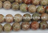 CRO243 15.5 inches 10mm round Chinese unakite beads wholesale