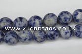 CRO246 15.5 inches 10mm round blue spot stone beads wholesale