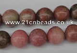CRO285 15.5 inches 12mm round rhodochrosite beads wholesale