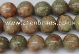 CRO307 15.5 inches 12mm round Chinese unakite beads wholesale