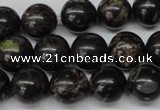 CRO308 15.5 inches 12mm round plum blossom jade beads wholesale