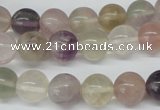 CRO309 15.5 inches 12mm round rainbow fluorite beads wholesale