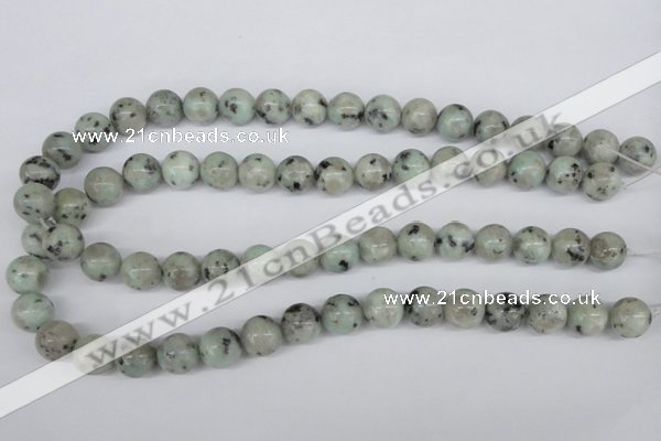 CRO314 15.5 inches 12mm round kiwi stone beads wholesale