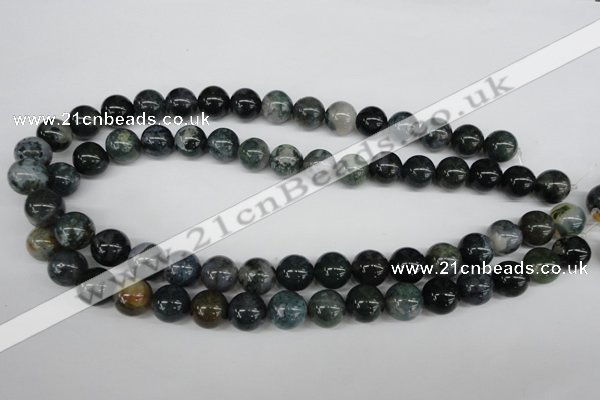 CRO315 15.5 inches 12mm round moss agate beads wholesale