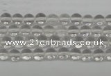 CRO35 15.5 inches 6mm round white crystal beads wholesale