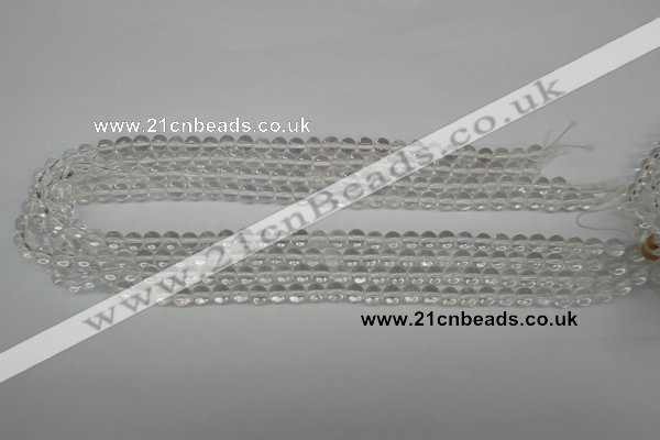 CRO35 15.5 inches 6mm round white crystal beads wholesale