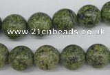 CRO352 15.5 inches 12mm round green lace gemstone beads wholesale