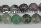 CRO354 15.5 inches 12mm round fluorite gemstone beads wholesale