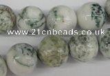 CRO390 15.5 inches 14mm round tree agate beads wholesale