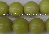 CRO401 15.5 inches 14mm round lemon jade beads wholesale