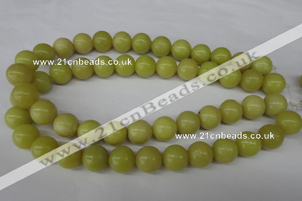 CRO401 15.5 inches 14mm round lemon jade beads wholesale