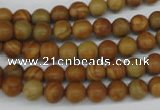 CRO41 15.5 inches 6mm round grain stone beads wholesale