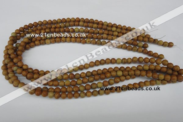 CRO41 15.5 inches 6mm round grain stone beads wholesale