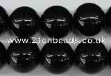 CRO420 15.5 inches 16mm round blackstone beads wholesale