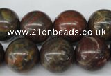 CRO445 15.5 inches 16mm round rainrow jasper beads wholesale