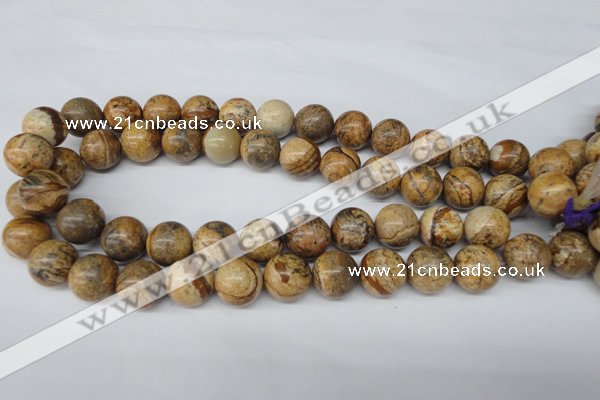 CRO450 15.5 inches 16mm round picture jasper beads wholesale