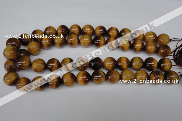 CRO453 15.5 inches 16mm round yellow tiger eye beads wholesale